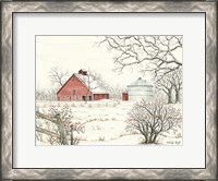 Framed Winter Barn