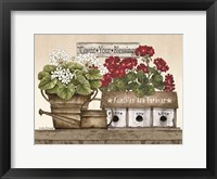 Framed Count Your Blessings Geraniums