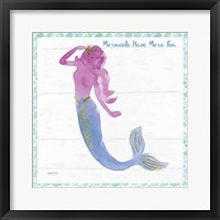 Mermaid Friends IV Fun Framed Print