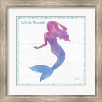Framed Mermaid Friends III Lets Be