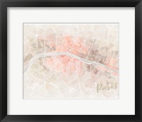 Framed Watercolor Wanderlust Paris Blush Crop