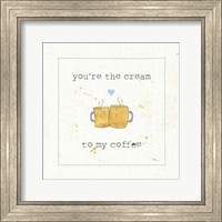 Framed Coffee Cuties II Turquoise Heart v2