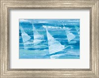 Framed Summer Sail III Blue