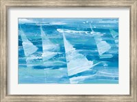 Framed Summer Sail III Blue