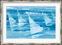 Framed Summer Sail III Blue