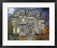Framed Halloween House