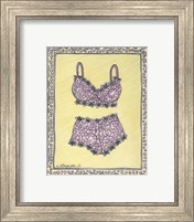 Framed 'Lingerie Pink Bra Panties' border=