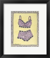 Framed 'Lingerie Pink Bra Panties' border=