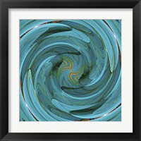Framed Blue Swirl