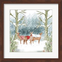 Framed Christmas Deer Group