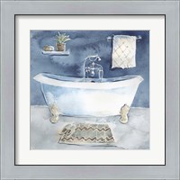 Framed 'Watercolor Bathroom I' border=
