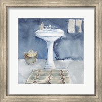 Framed 'Watercolor Bathroom II' border=