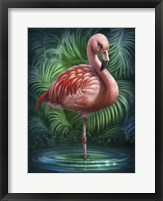 Framed Flamingo Totem