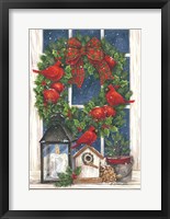Framed Pomegranate Christmas Wreath