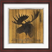 Framed Merry Christmas Moose
