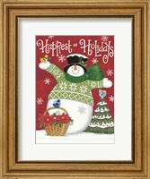 Framed Happiest of Holidays Snowman