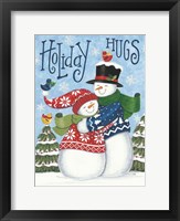 Framed Holiday Hugs Snowmen