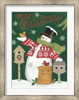 Framed Merry Christmas Snowman