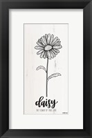 Framed Daisy - the Flower of True Love