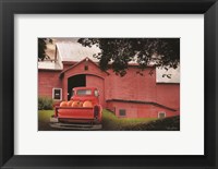 Framed Red Pumpkin Truck
