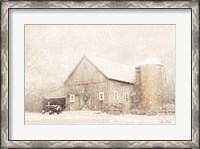 Framed NY Winter Barn