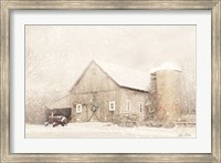 Framed NY Winter Barn