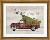 Framed Home for Christmas Vintage Truck