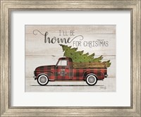 Framed Home for Christmas Vintage Truck