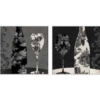 Framed 'Vin Elegant 2 Piece Art Print Set' border=