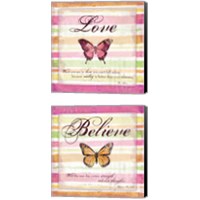 Framed 'Love & Believe 2 Piece Canvas Print Set' border=