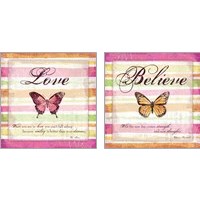 Framed Love & Believe 2 Piece Art Print Set