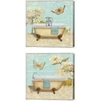 Framed Light Breeze Bath 2 Piece Canvas Print Set