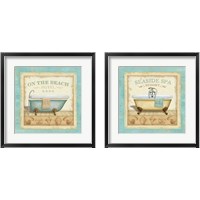 Framed 'Beach Hotel 2 Piece Framed Art Print Set' border=