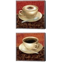 Framed 'Coffee Talk 2 Piece Canvas Print Set' border=