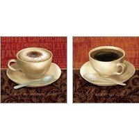 Framed 'Coffee Talk 2 Piece Art Print Set' border=