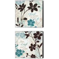 Framed 'Botanical Touch Quote 2 Piece Canvas Print Set' border=