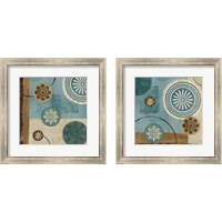 Framed 'New Generation Blue 2 Piece Framed Art Print Set' border=