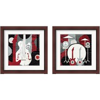 Framed 'Rock 'n Roll Music 2 Piece Framed Art Print Set' border=