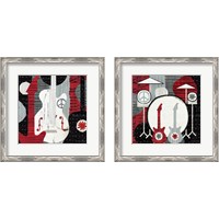 Framed 'Rock 'n Roll Music 2 Piece Framed Art Print Set' border=