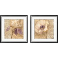 Framed 'Brocade Floral 2 Piece Framed Art Print Set' border=