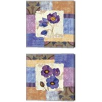 Framed Tiled Poppies 2 Piece Canvas Print Set