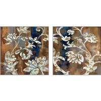 Framed 'Moonlight Magnolia Silhouette 2 Piece Art Print Set' border=