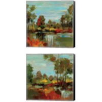 Framed Hidden Pond Hues 2 Piece Canvas Print Set