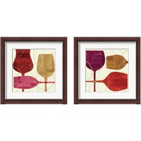 Framed 'Colorful Wine 2 Piece Framed Art Print Set' border=
