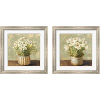 Framed 'Hatbox Florals 2 Piece Framed Art Print Set' border=