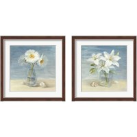 Framed Flowers and Shells 2 Piece Framed Art Print Set