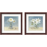 Framed Flowers and Shells 2 Piece Framed Art Print Set