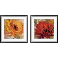 Framed Fiery Dahlias 2 Piece Framed Art Print Set