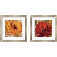 Framed Fiery Dahlias 2 Piece Framed Art Print Set