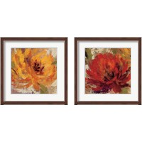 Framed Fiery Dahlias 2 Piece Framed Art Print Set